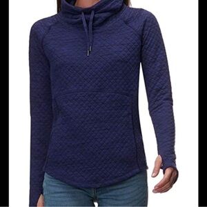Marmot Annie Cowl Neck Quilted Pullover Navy Size XS